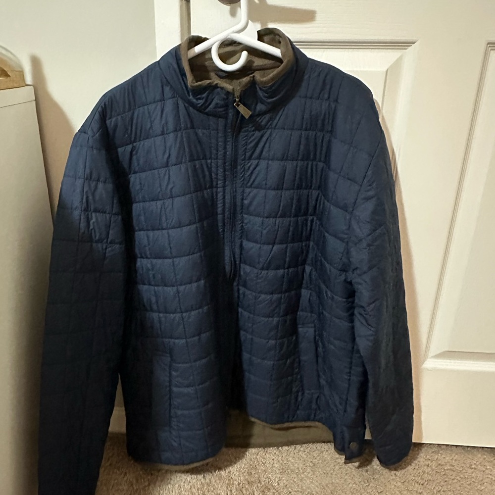 Men's Quilted Navy Puffer Jacket